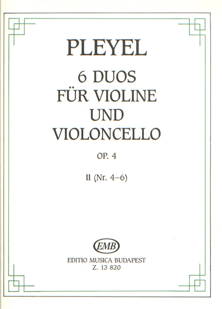 6 Duos II Op. 4 Für Violine Und Violoncello (No.