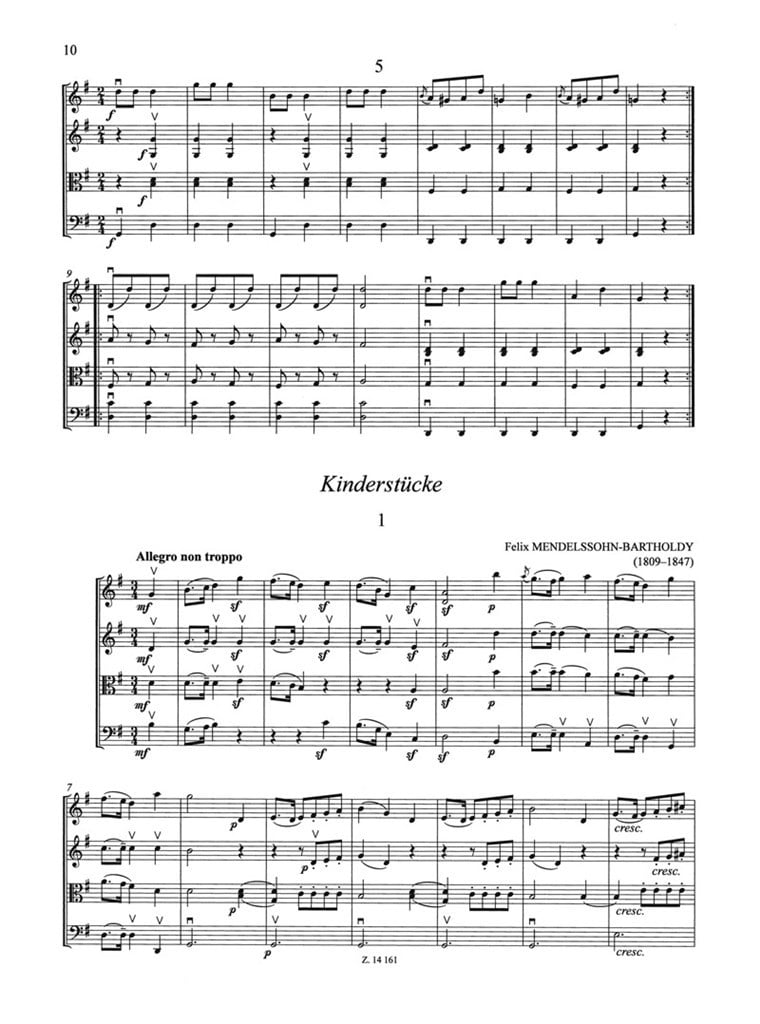 Romantische Quartettmusik für Anfänger (Erste La