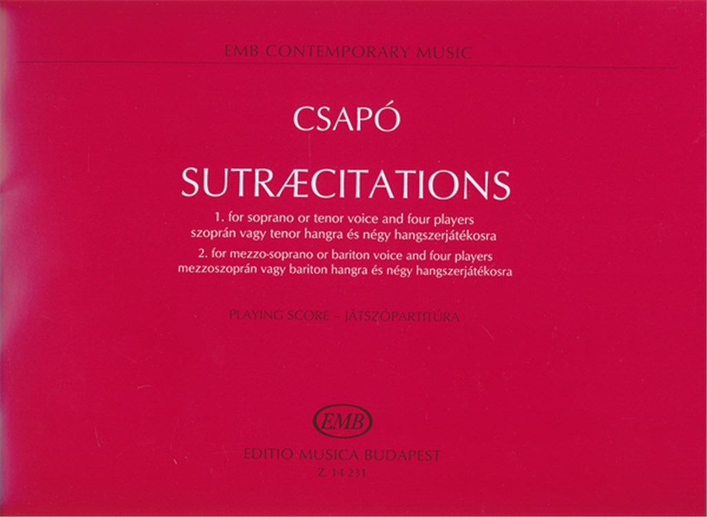 Sutraecitations for soprano or tenor voice-for m