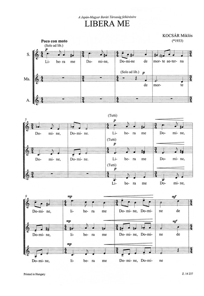 Libera me per coro femminile