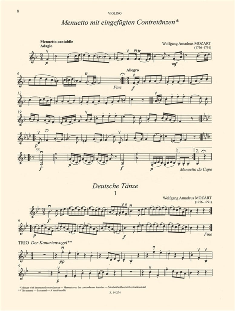 Klassische Klaviertrios für Anfänger (Erste Lage)