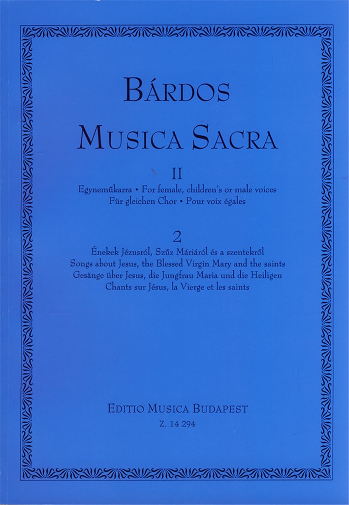 Musica Sacra für gleichen Chor Gesänge über Jes