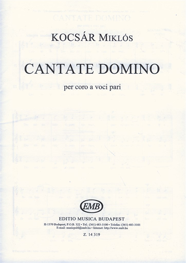 Cantate Domino per coro a voci pari
