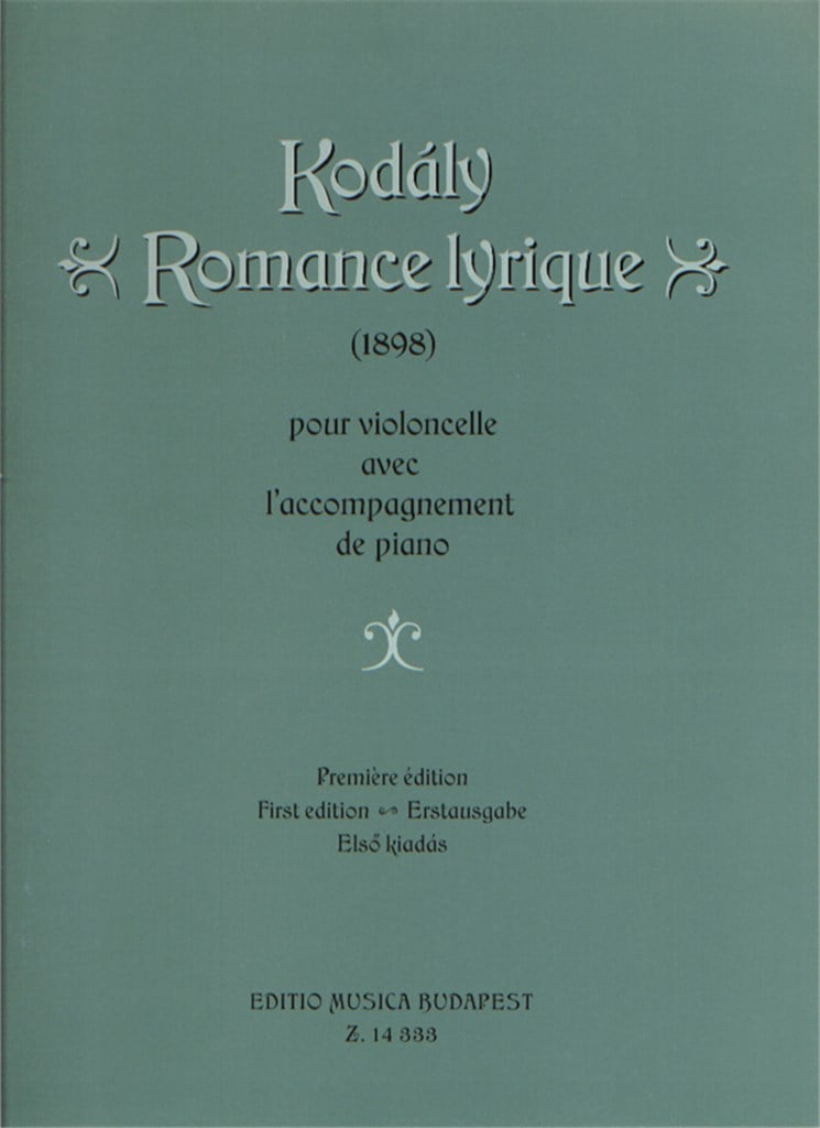 Romance lyrique (1898) pour violoncelle avec l'acc