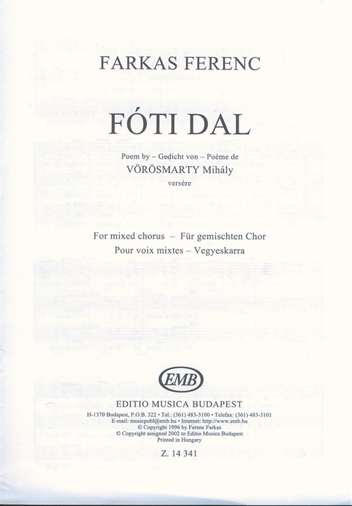 Fóti dal - für gemischten Chor