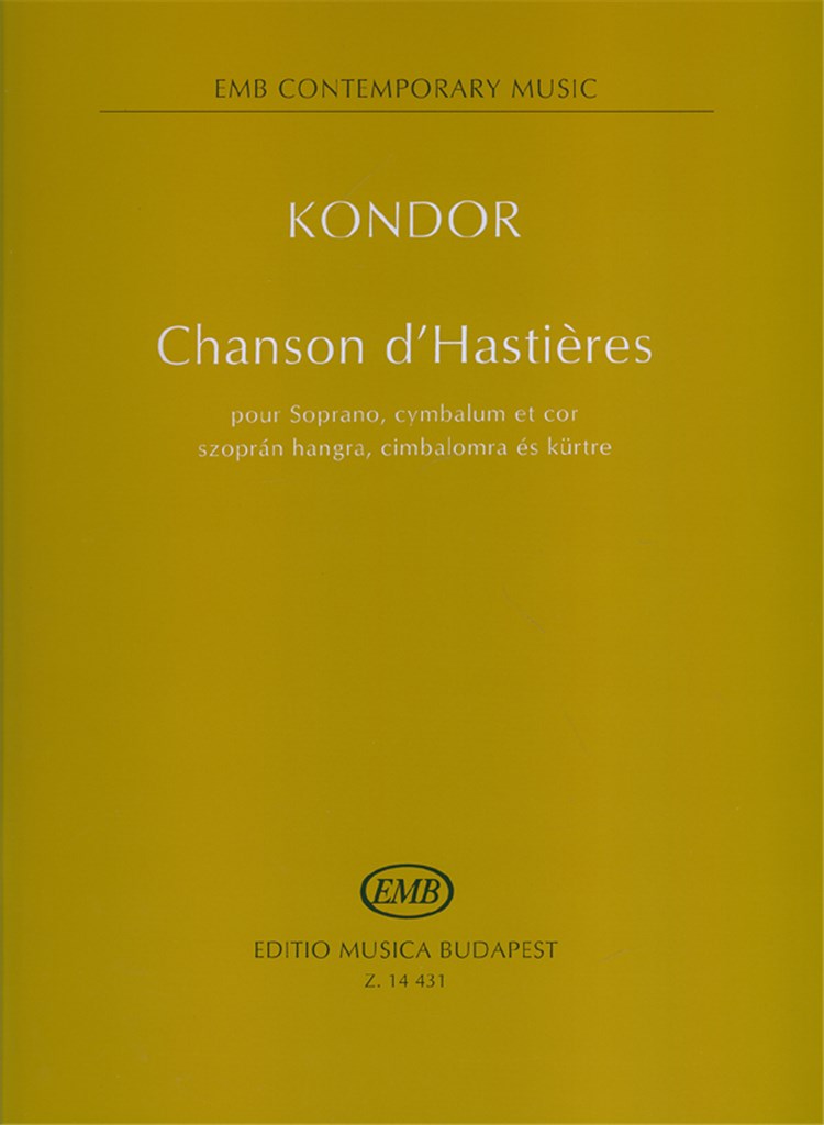 Chansons d'Hastieres pour Soprano, cymbalum et cor