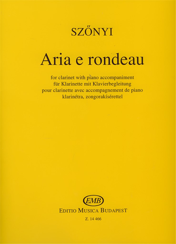 Aria e rondeau für Klarinette mit Klavierbegleitun