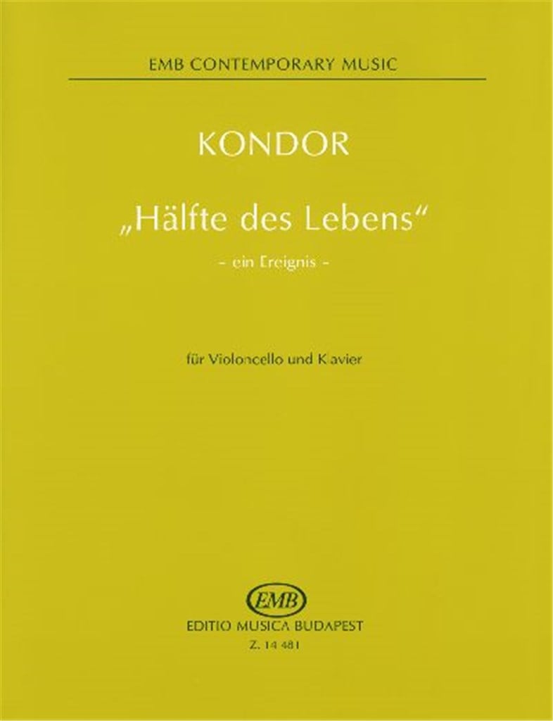 Hälfte des Lebens - ein Ereignis - für Violoncel