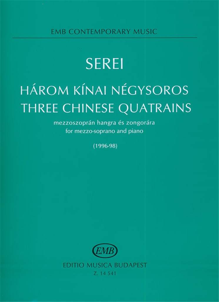 Three chinese quatrains to poems by Li Tai-Po, in