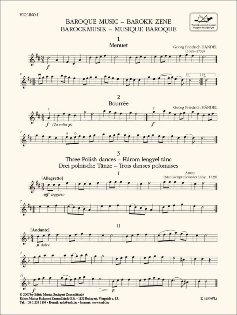 Baroque Music-Violin 1