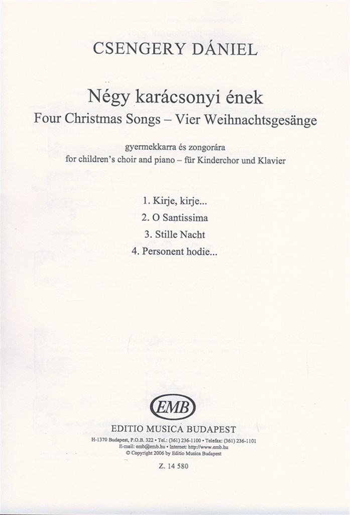 Vier Weihnachtsgesänge