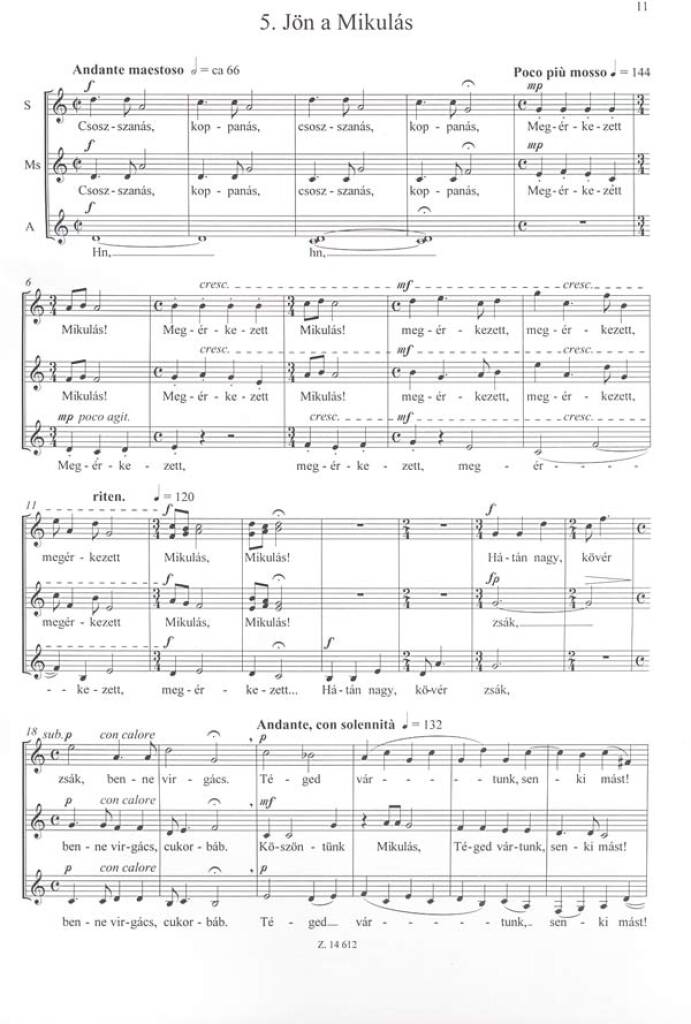 SÜNI DANI - Five childrens choruses to poems