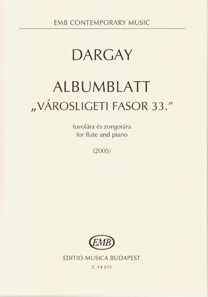 Albumblatt - öVarosligeti fasor 33.ö fuvolara es