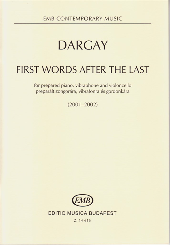 First Words After The Last for prepared piano, v