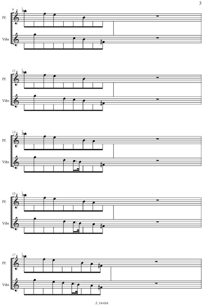 First Words After The Last for prepared piano, v