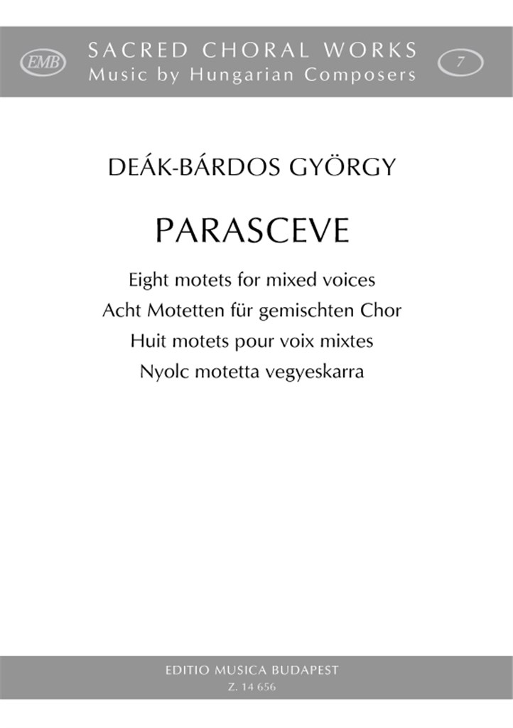 Parasceve - 8 Motetten für gem. Chor