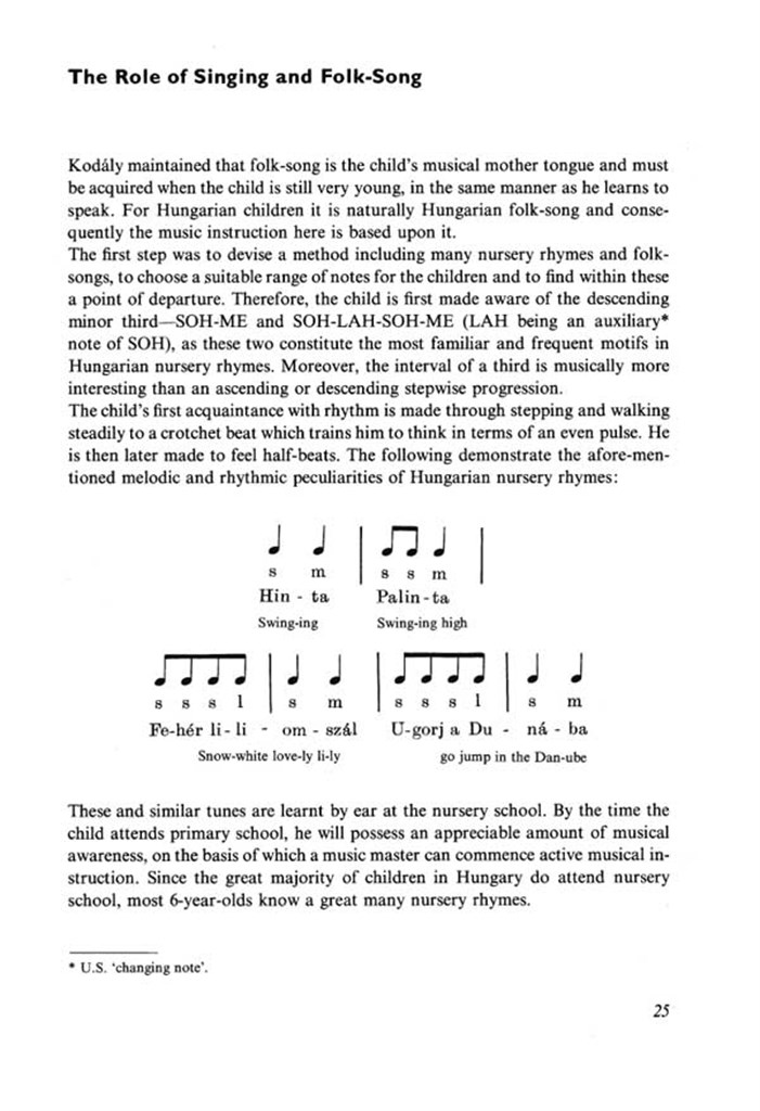 Kodály's Principles in Practice
