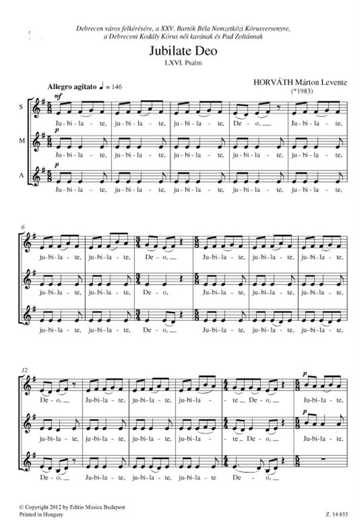 Jubilate Deo - LXVI Psalm