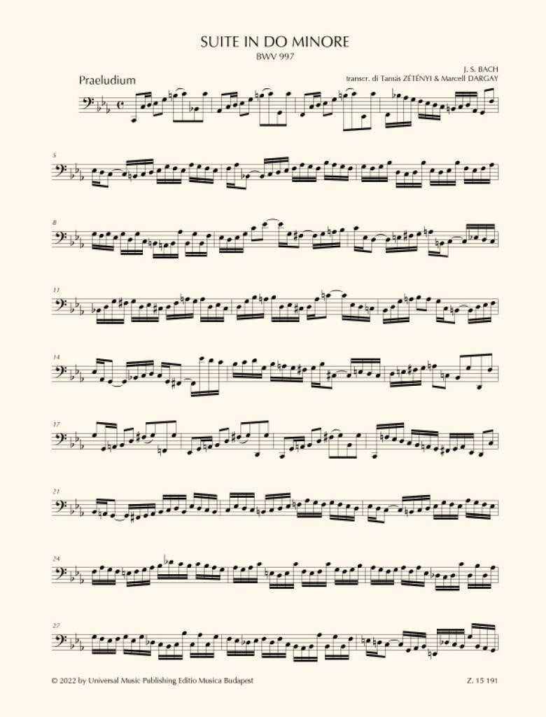 Suite In Do Minore BWV 997