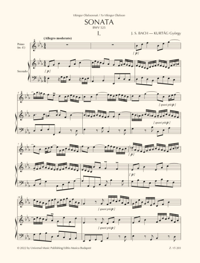 Trio Sonate BWV 525 First Movement