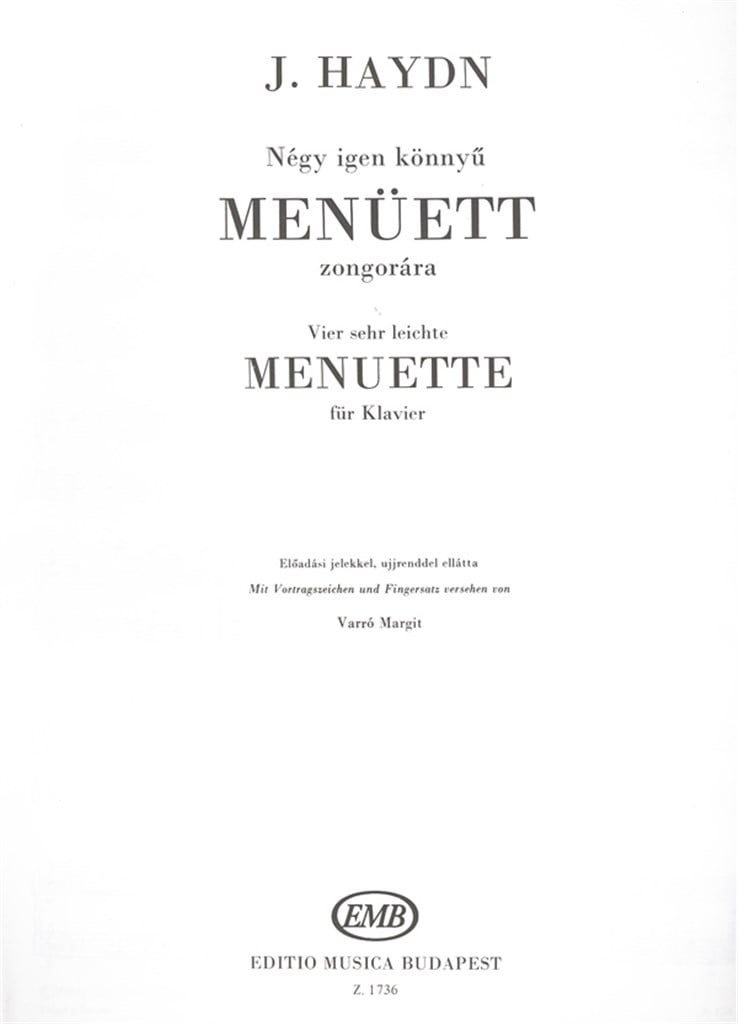 Vier sehr leichte Menuette