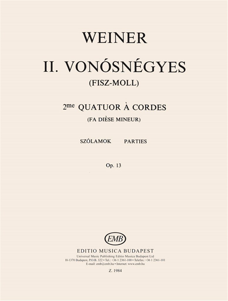 Streichquartett Nr. 2 Op. 13 (Fis-Moll)