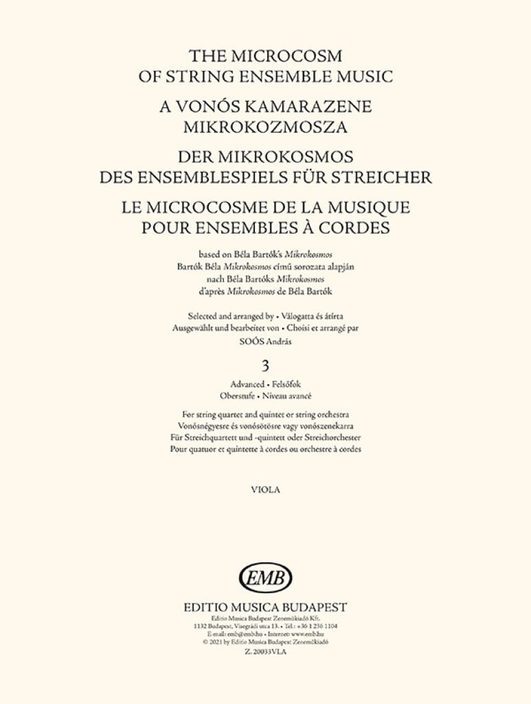 The Microcosm of String Ensemble Music Vol. 3