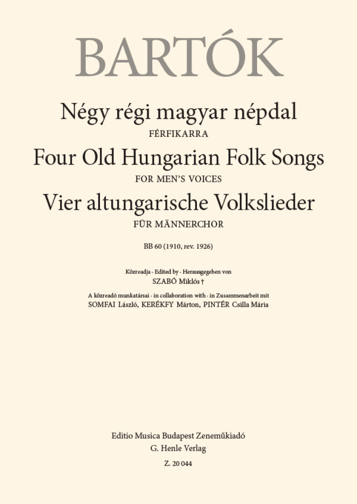 Four Old Hungarian Folk Songs