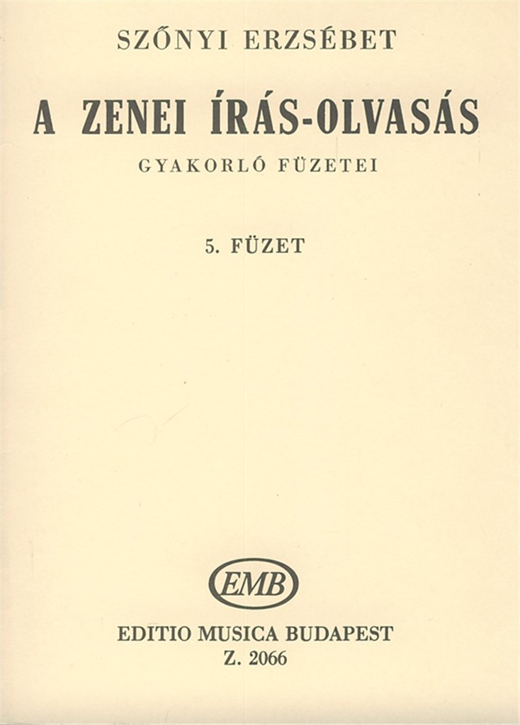 A zenei írás-olvasás gyakorló füzetei V5