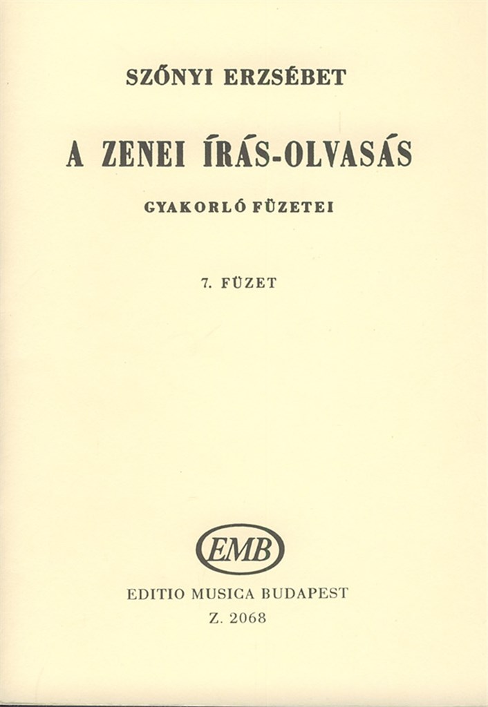 A zenei írás-olvasás gyakorló füzetei V7