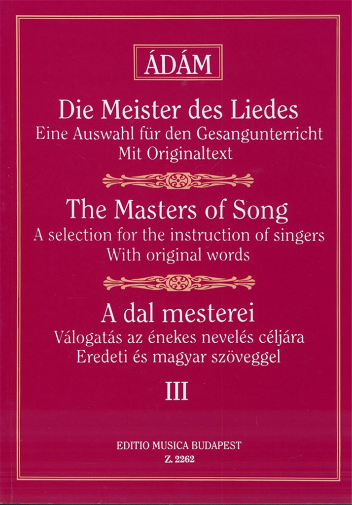 Die Meister des Liedes III Brahms,Cornelius,Franz