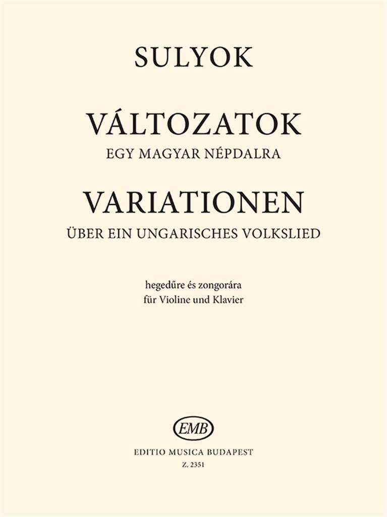 Variationen Über Ein Ungarisches Volkslied
