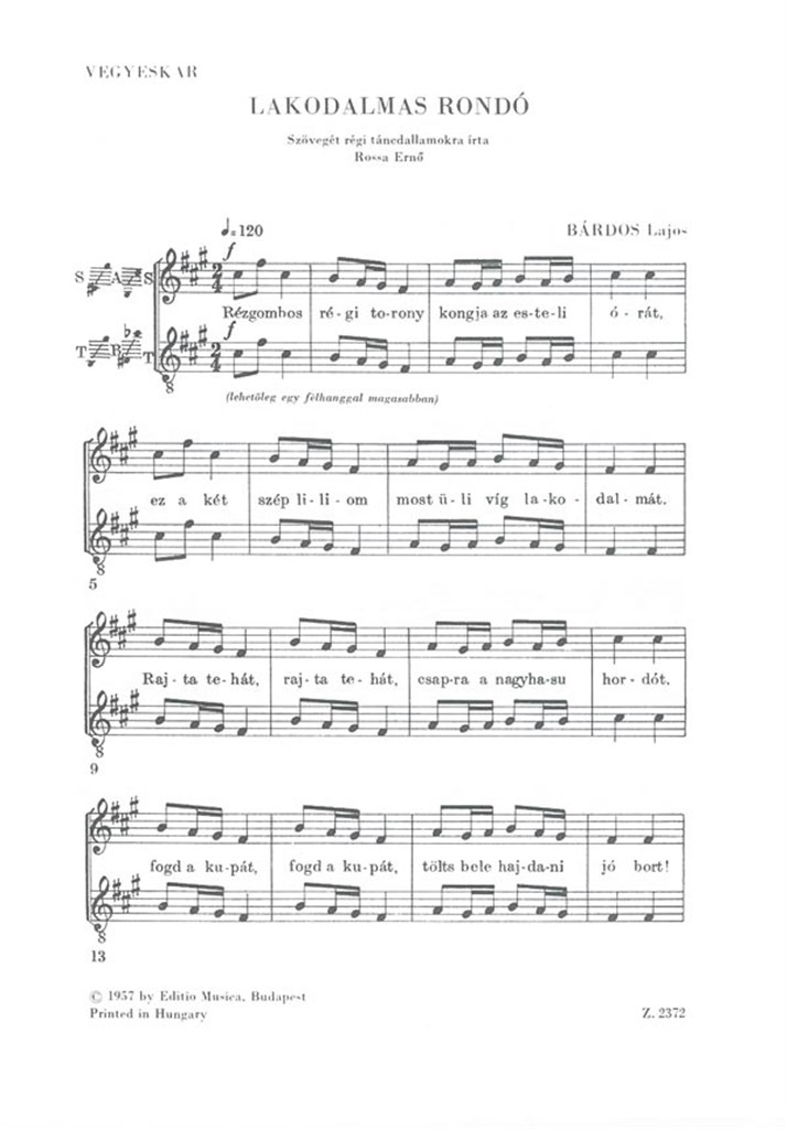 Lakodalmas rondó (on old dance melodies)