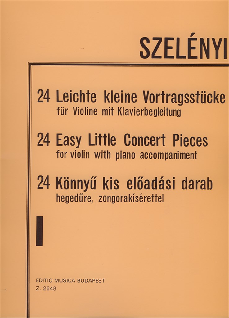 24 leichte kleine Vortragsstücke I