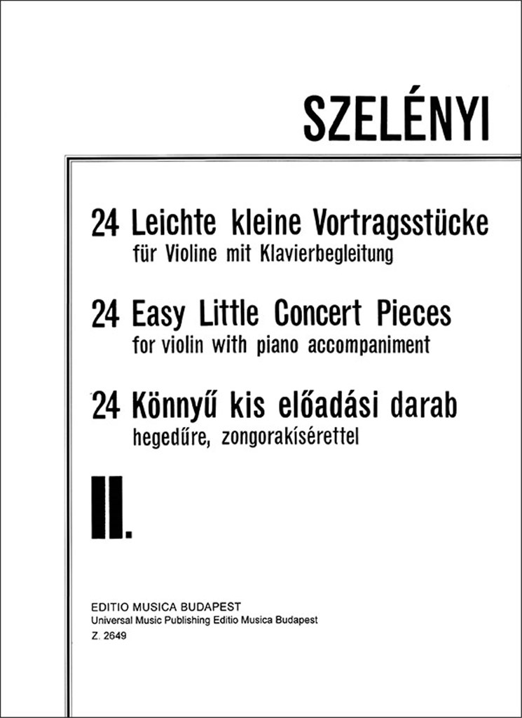 24 leichte kleine Vortragsstücke II