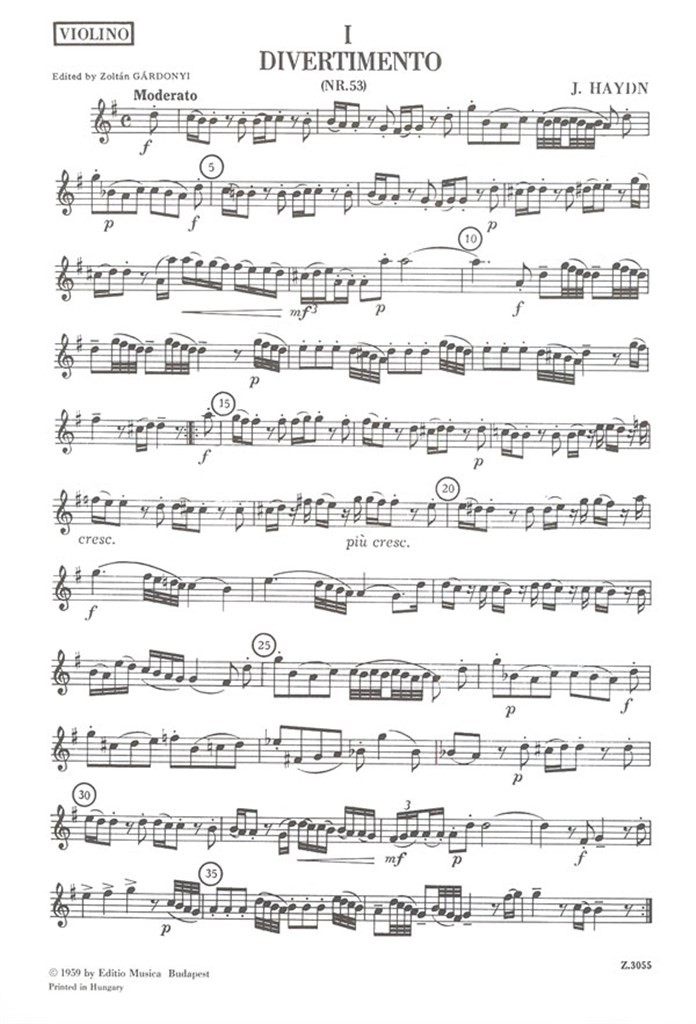 Sei divertimenti für Violine, Viola und Violonce