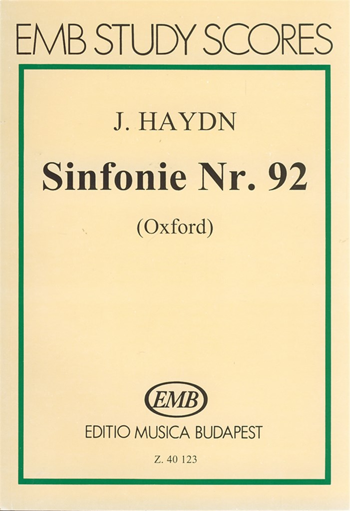 Sinfonie Nr 92 (G-Dur) Oxford