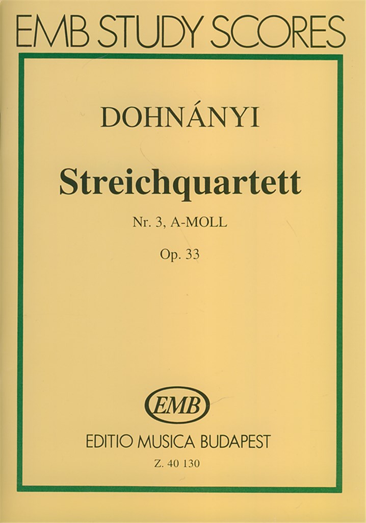 Streichquartett Nr.3, A-moll 33