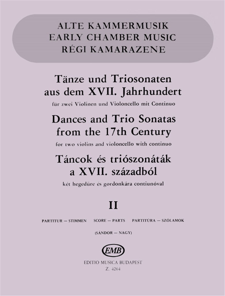 Tänze und Triosonaten aus dem 17.Jahrhundert II f