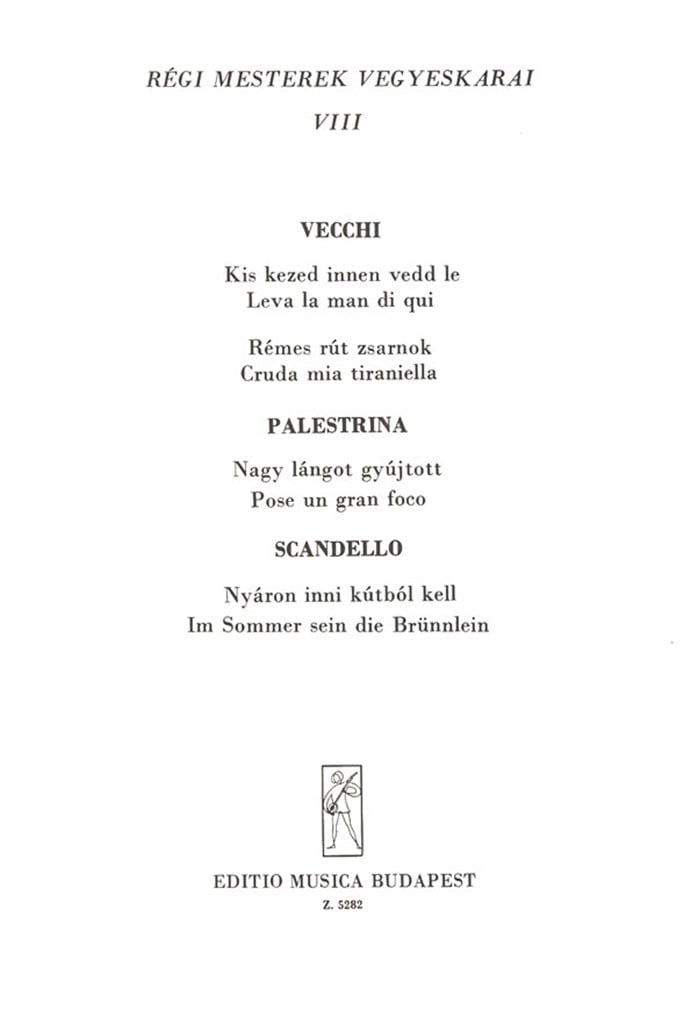 Old Masters' Mixed Choruses V8