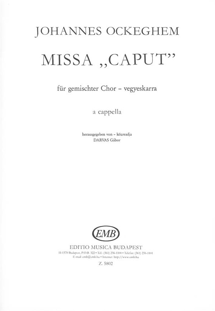 Missa Caput Für Gem. Chor