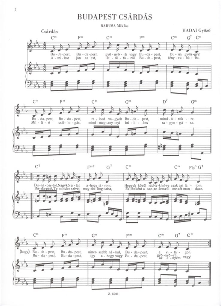 Szol a nota VII Ungarische Lieder-Sammlungen