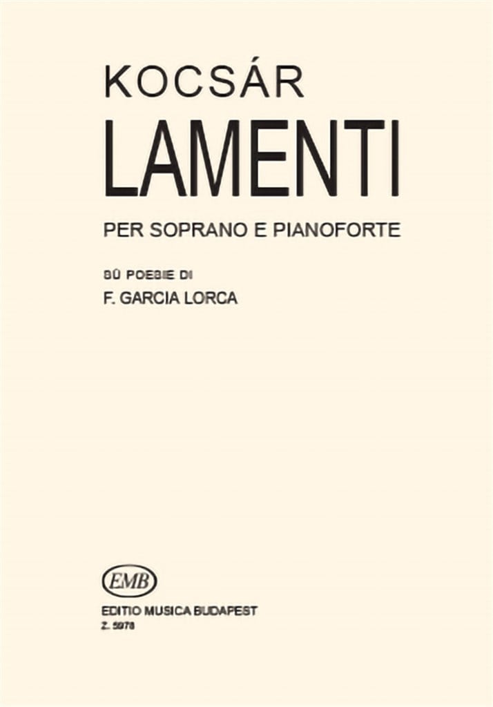 Lamenti Nach Gedichten Von F. García Lorca