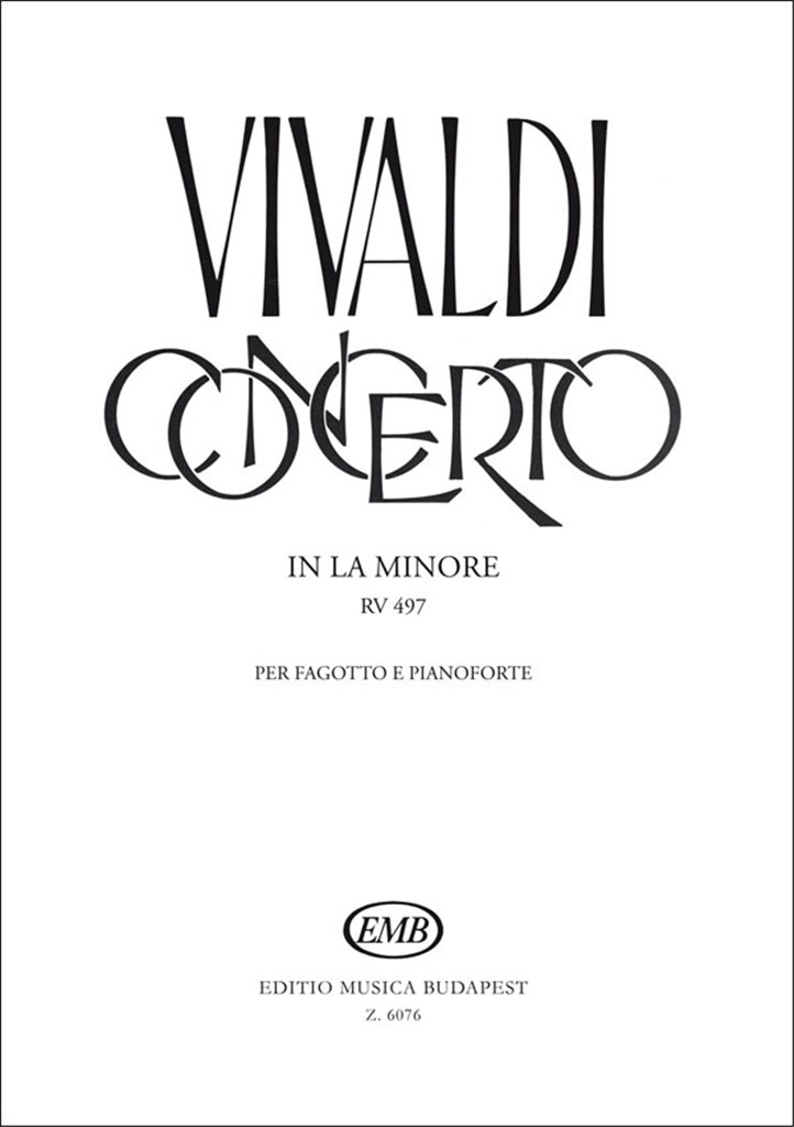 Concerto In La Minore Per Fagotto E Pianoforte,