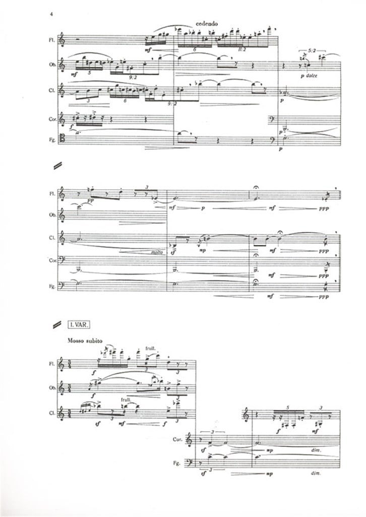 Variazioni für Bläserquintett