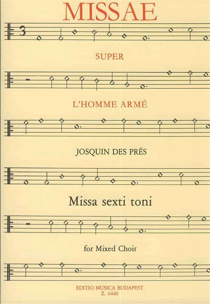 Missa L'homme arme Missa sexti toni für gem. Cho