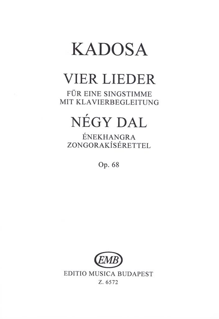 4 Lieder Nach Gedichten Von Sac