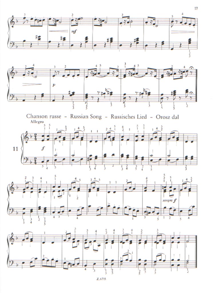Jugendalbum für Klavier op. 39