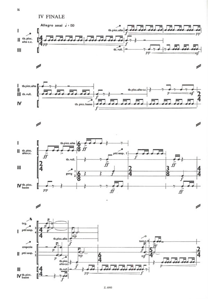 Quartetto per percussioni op. 18