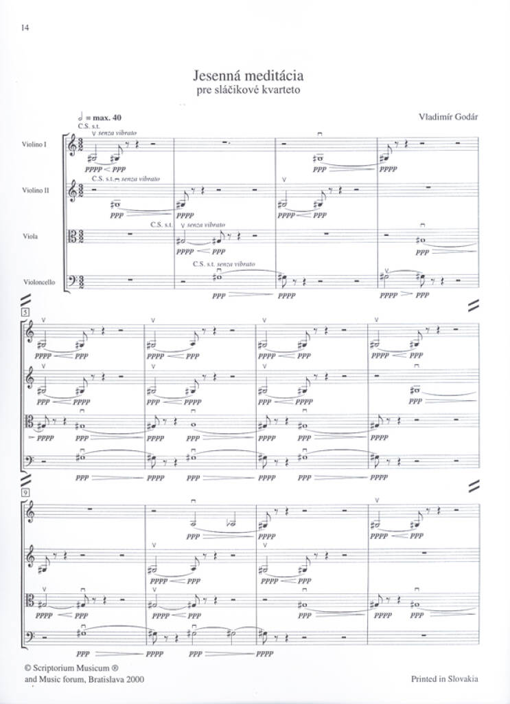 Kompositionen für Streichquartett